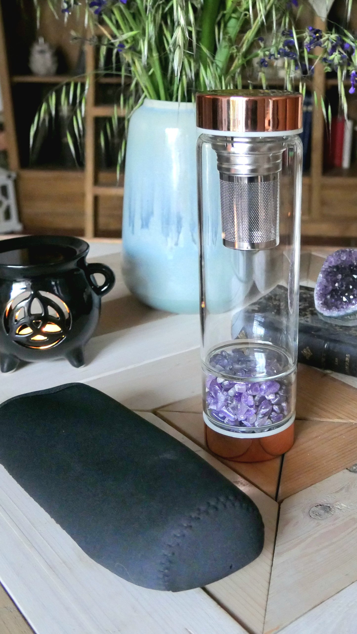 Bouteille infuseur améthyste