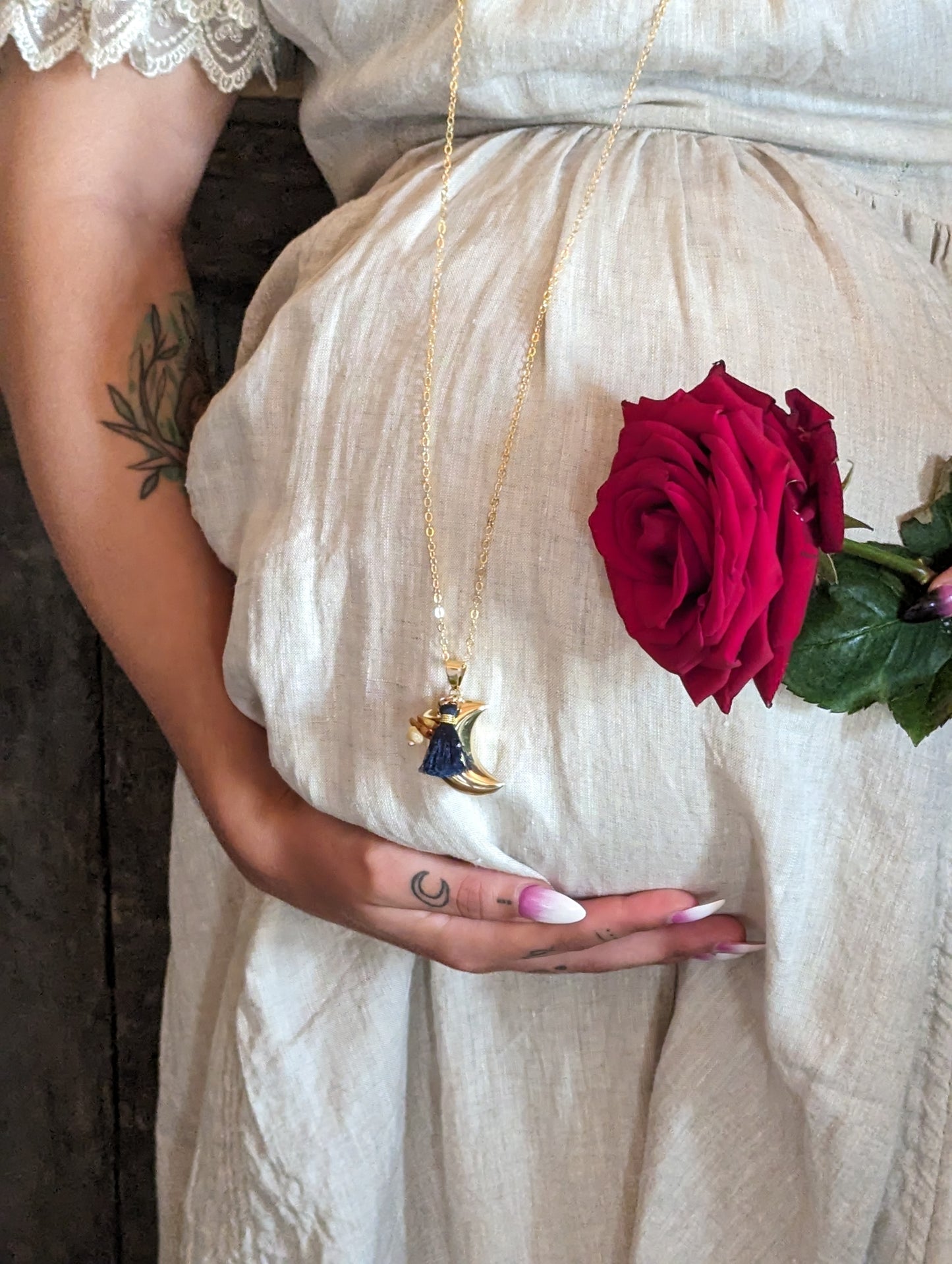 Bola Sagesse Lunaire en Ambre – Bola de grossesse & collier d’harmonie