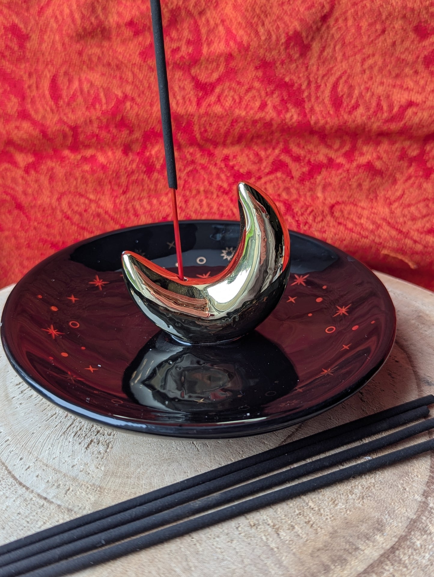 Porte encens croissant de lune