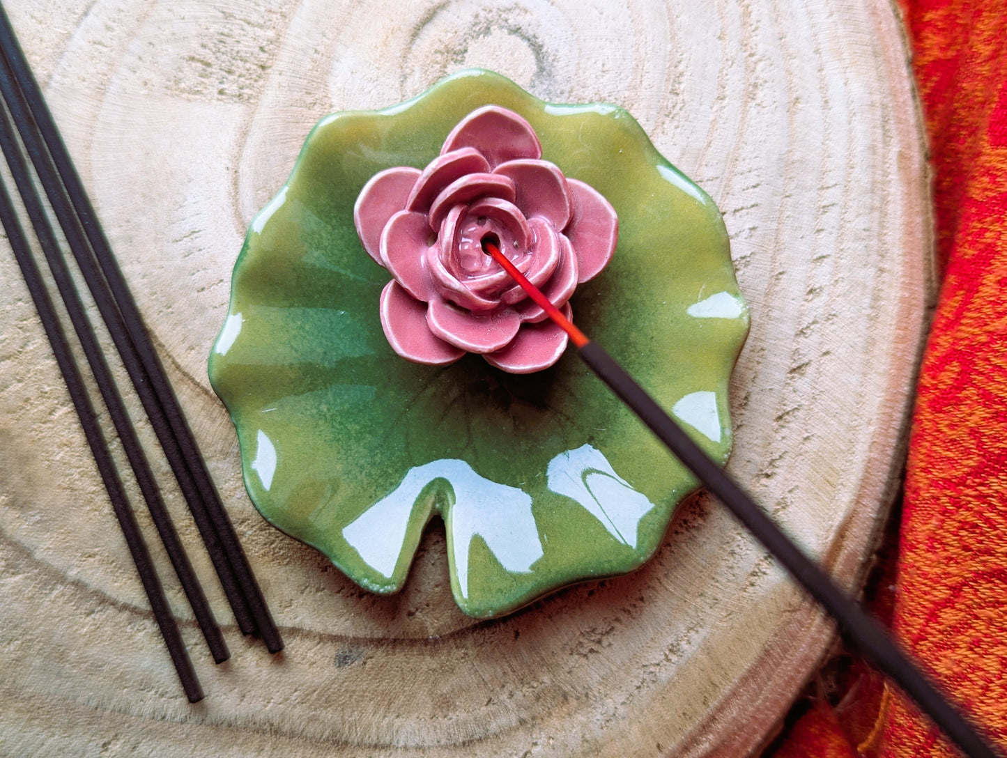 Porte encens nénuphar