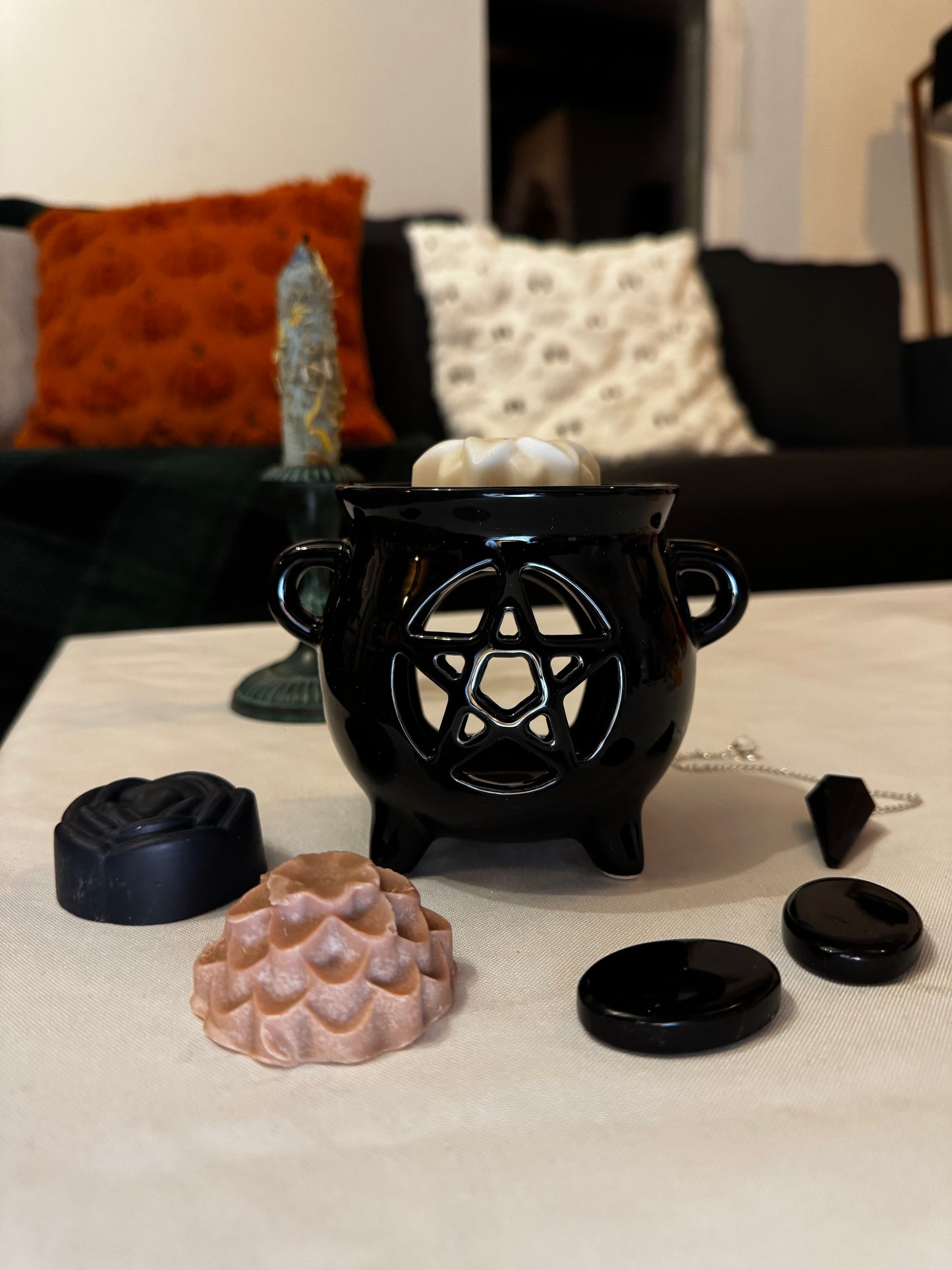 Brûle-Parfum Chaudron Pentacle