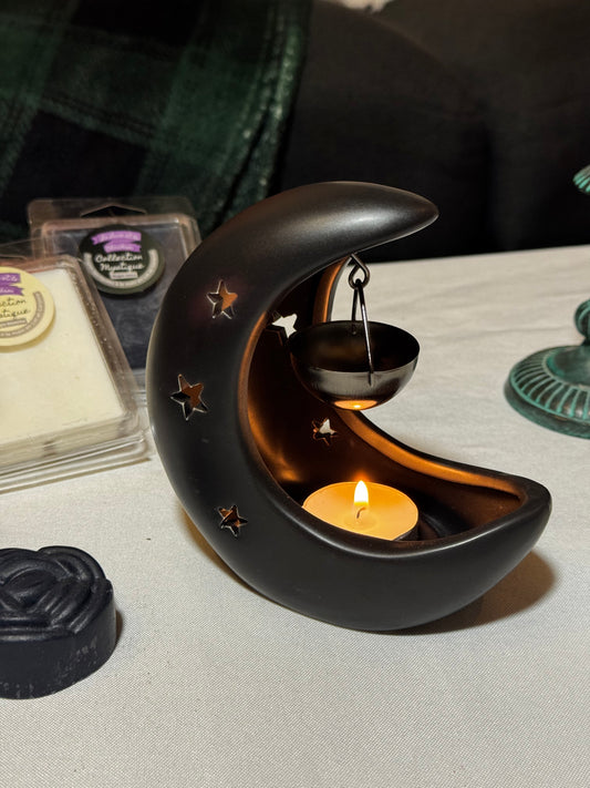 Brûle-parfum lune noire