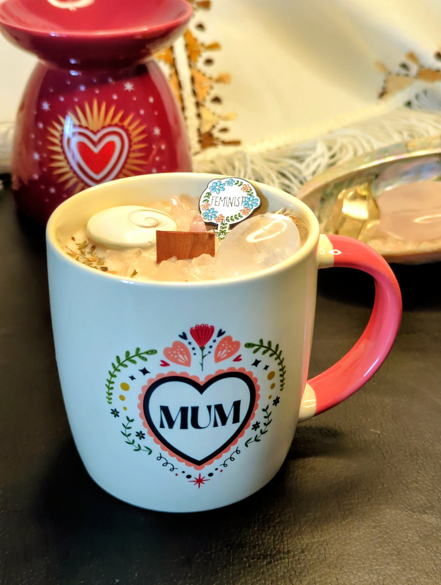 Bougie Mug "Maman Badass" – Féminisme, Amour & Pouvoir - Fête des Mères