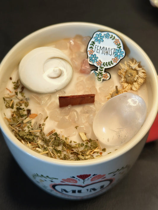 Bougie Mug "Maman Badass" – Féminisme, Amour & Pouvoir - Fête des Mères