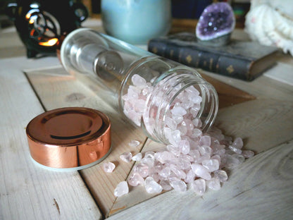 Gourde infuseur Quartz Rose – Amour & bien-être