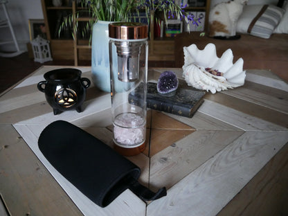 Gourde infuseur Quartz Rose – Amour & bien-être