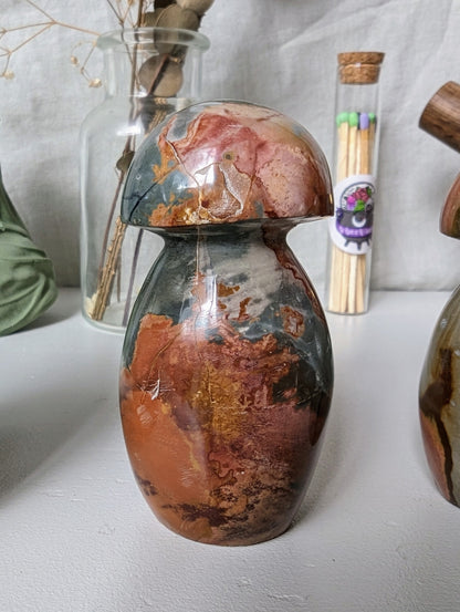 Champignons en Jaspe Impérial (Polychrome) – Pierre naturelle de courage et d’abondance