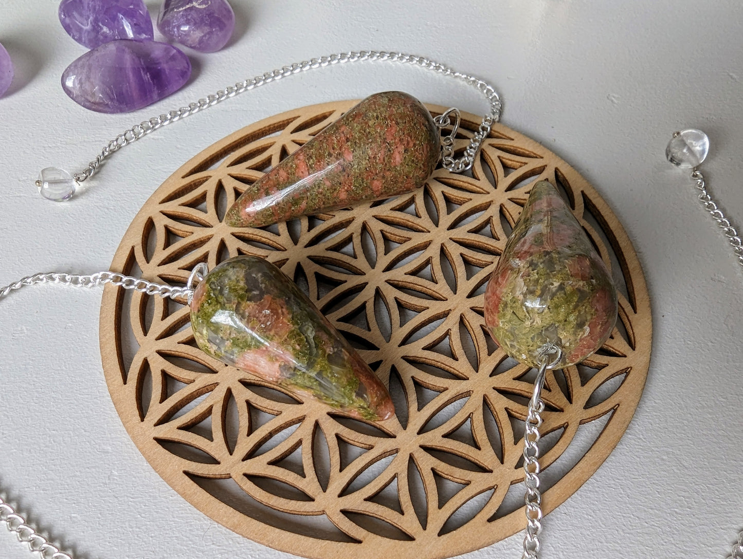 Pendule en unakite