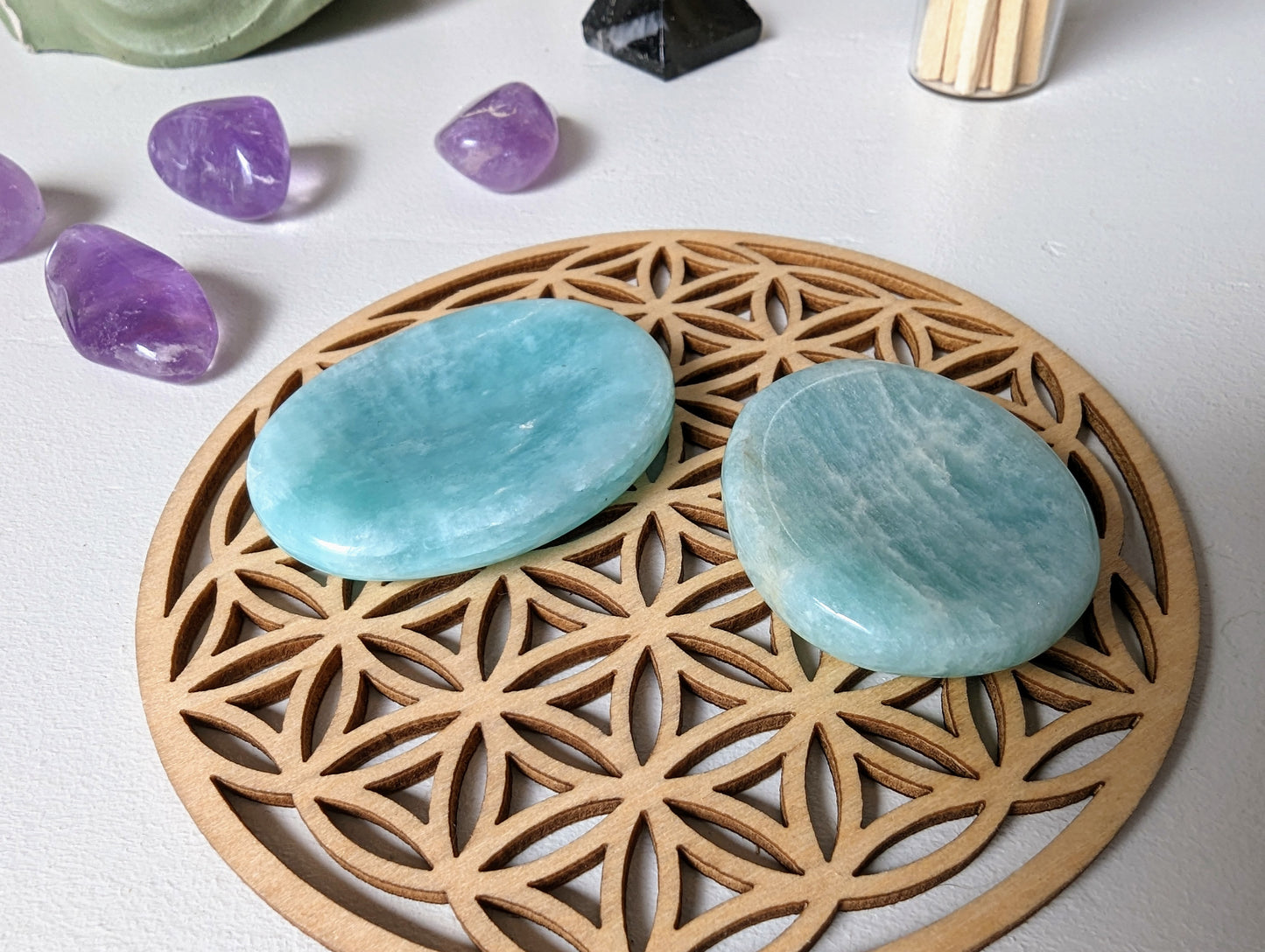 Galet antistress en amazonite