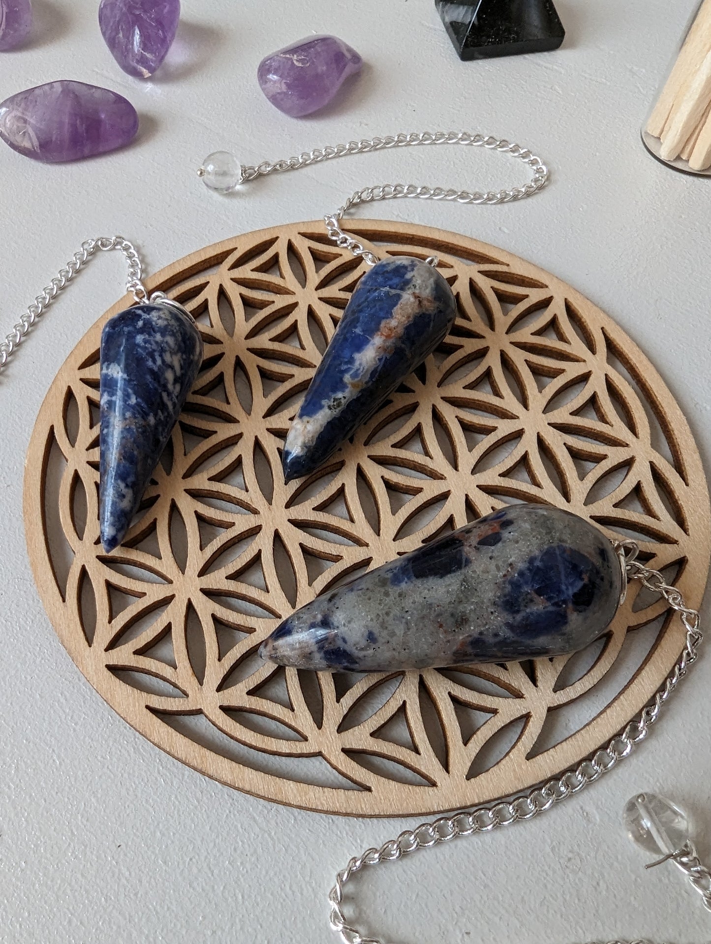 Pendule en sodalite