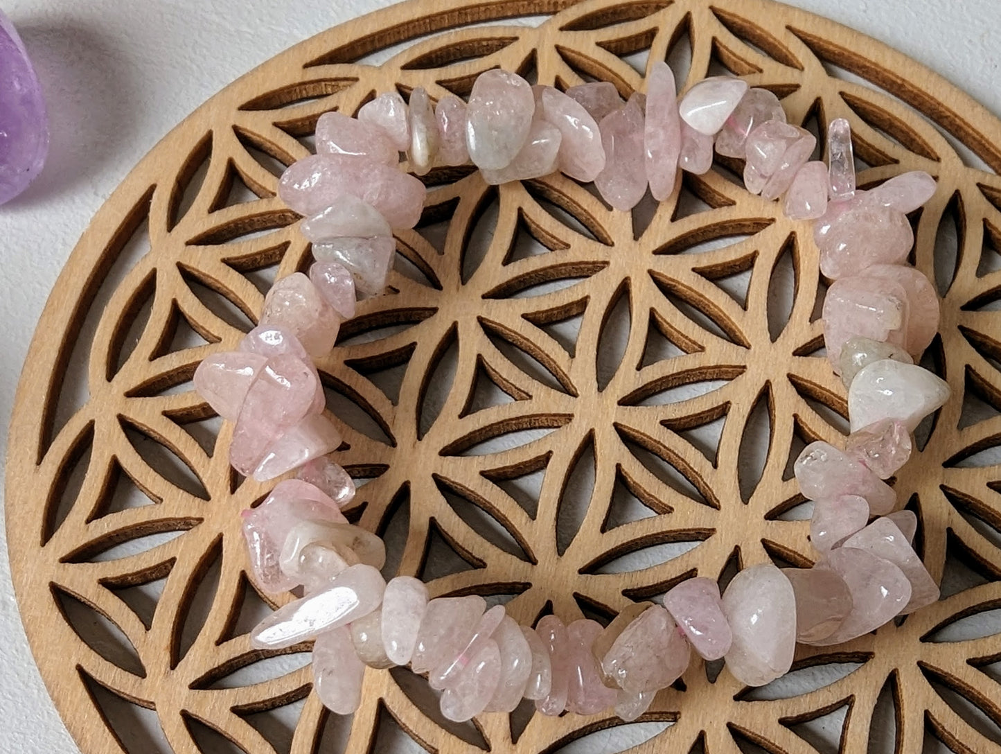 Bracelet baroque en morganite