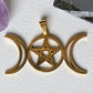 Collier triple lune et pentacle