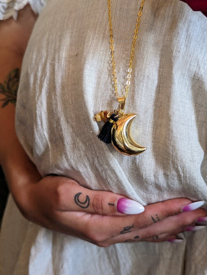 Bola Sagesse Lunaire en Ambre – Bola de grossesse & collier d’harmonie