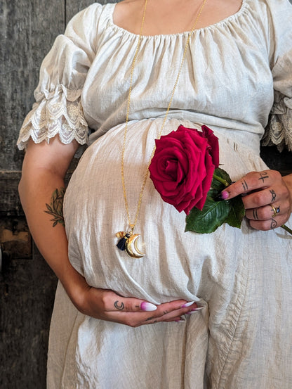Bola Sagesse Lunaire en Ambre – Bola de grossesse & collier d’harmonie