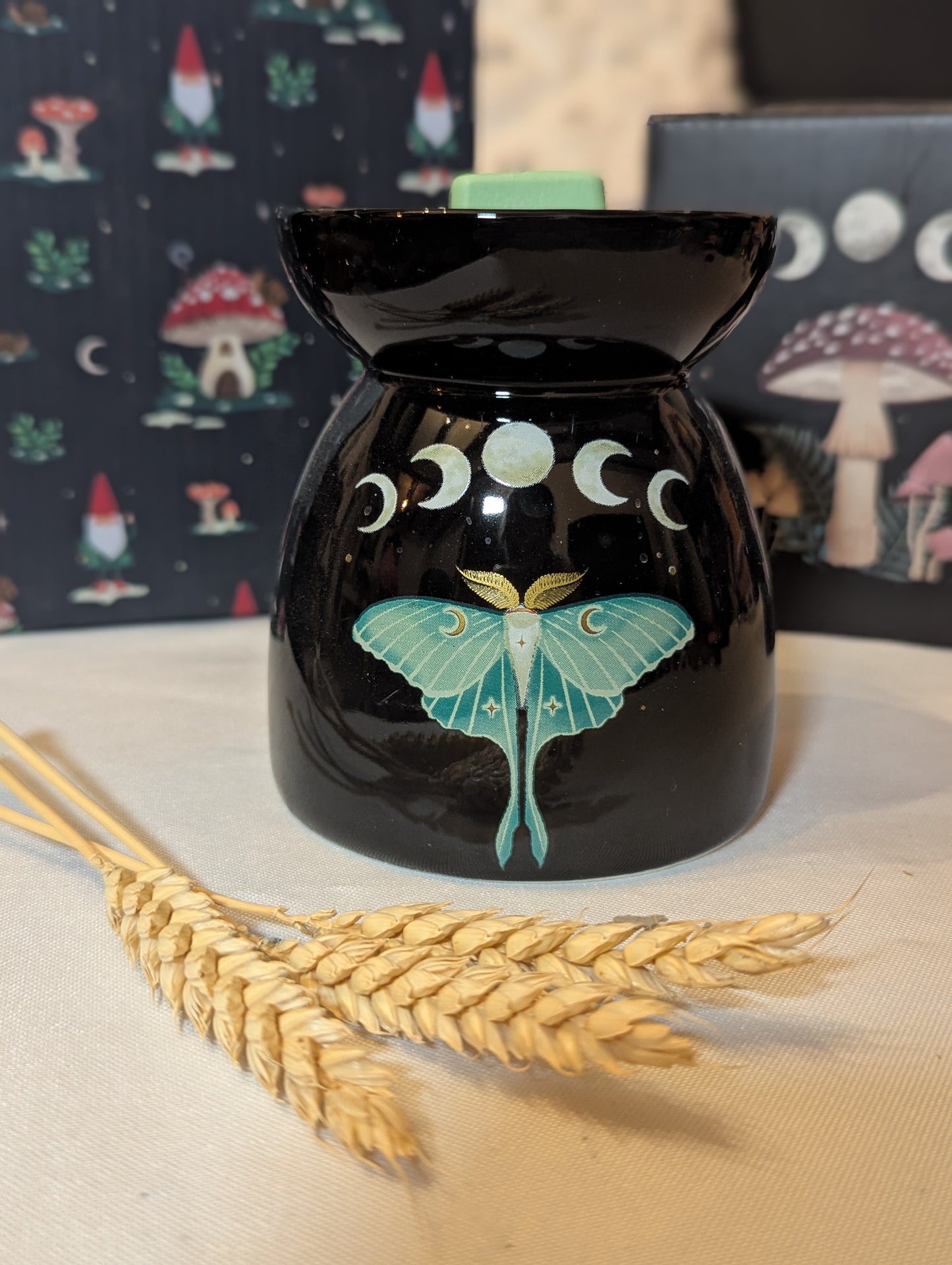 Brûle-parfum papillon de nuit et lune