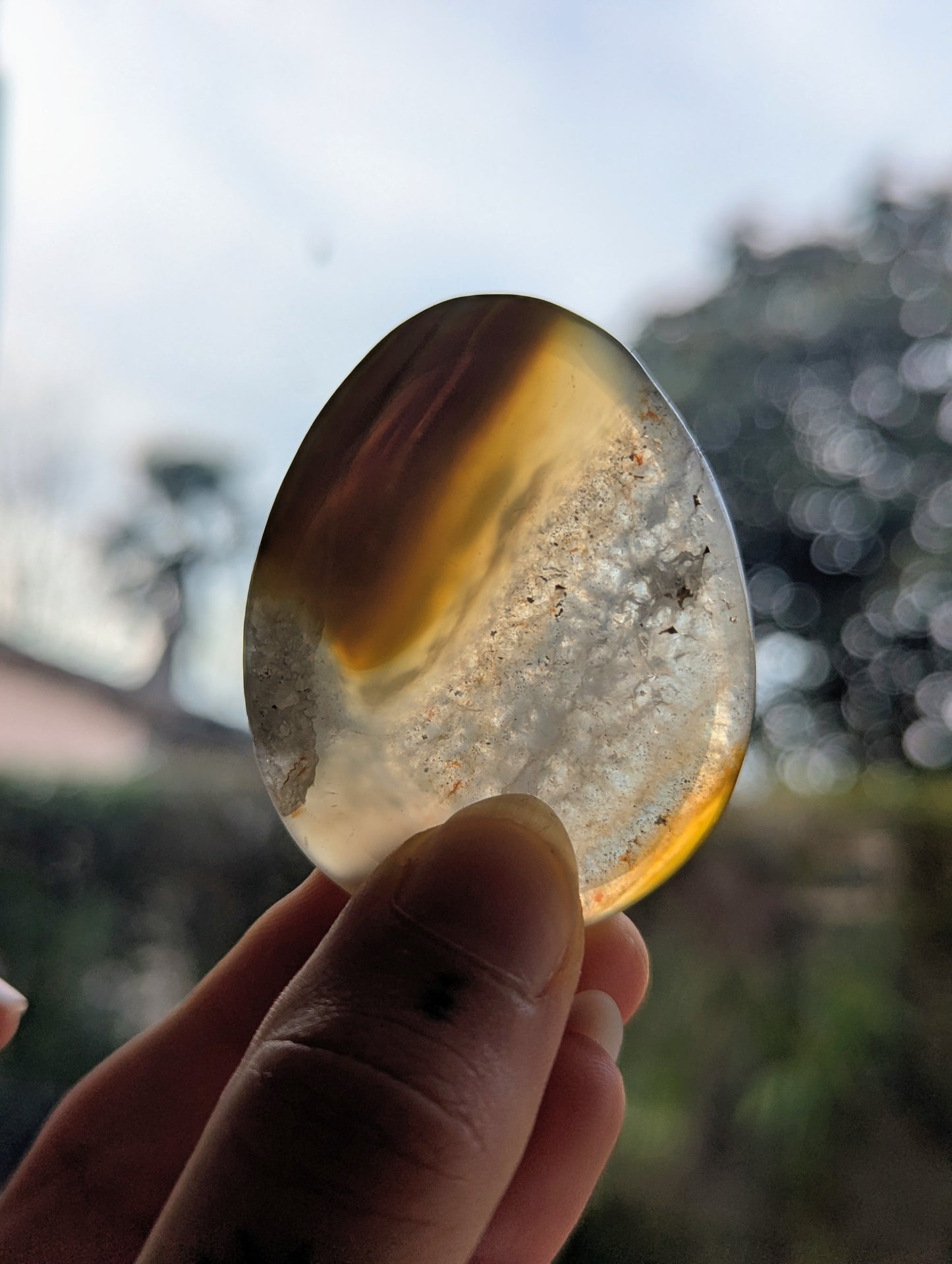 Galet anti‑stress Agate Dendritique – Ancrage & sérénité