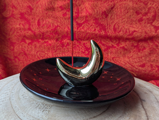 Porte encens croissant de lune