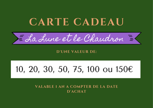 Carte cadeau La Lune et le Chaudron